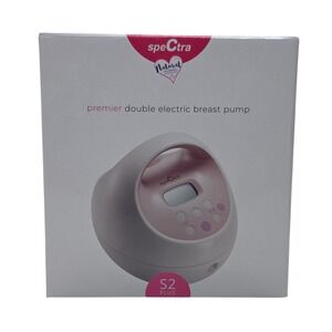 Spectra Premier S2 Plus Natural Nursing Breast Double Pump White W/ Accessories